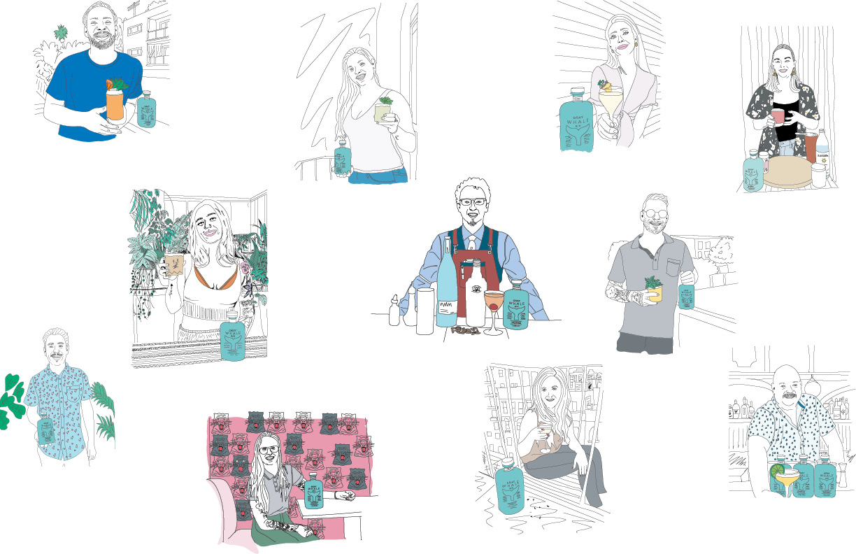 The Shift &mdash; hand-drawn bartender illustrations